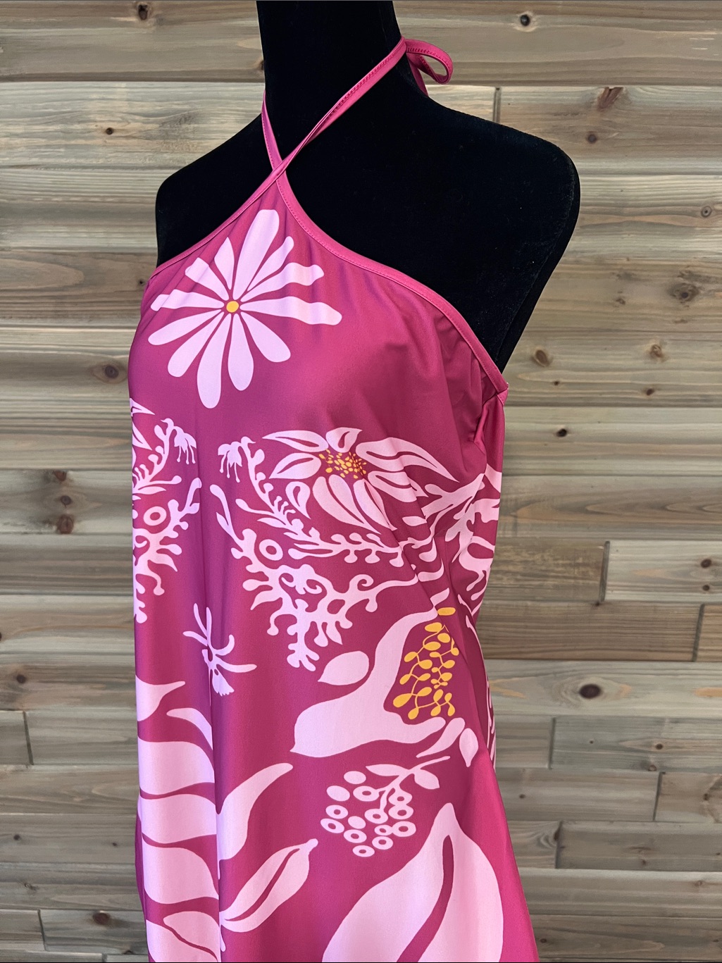 Di Petsa Halter Neck Long Dress In Tropical — image 2 of 7